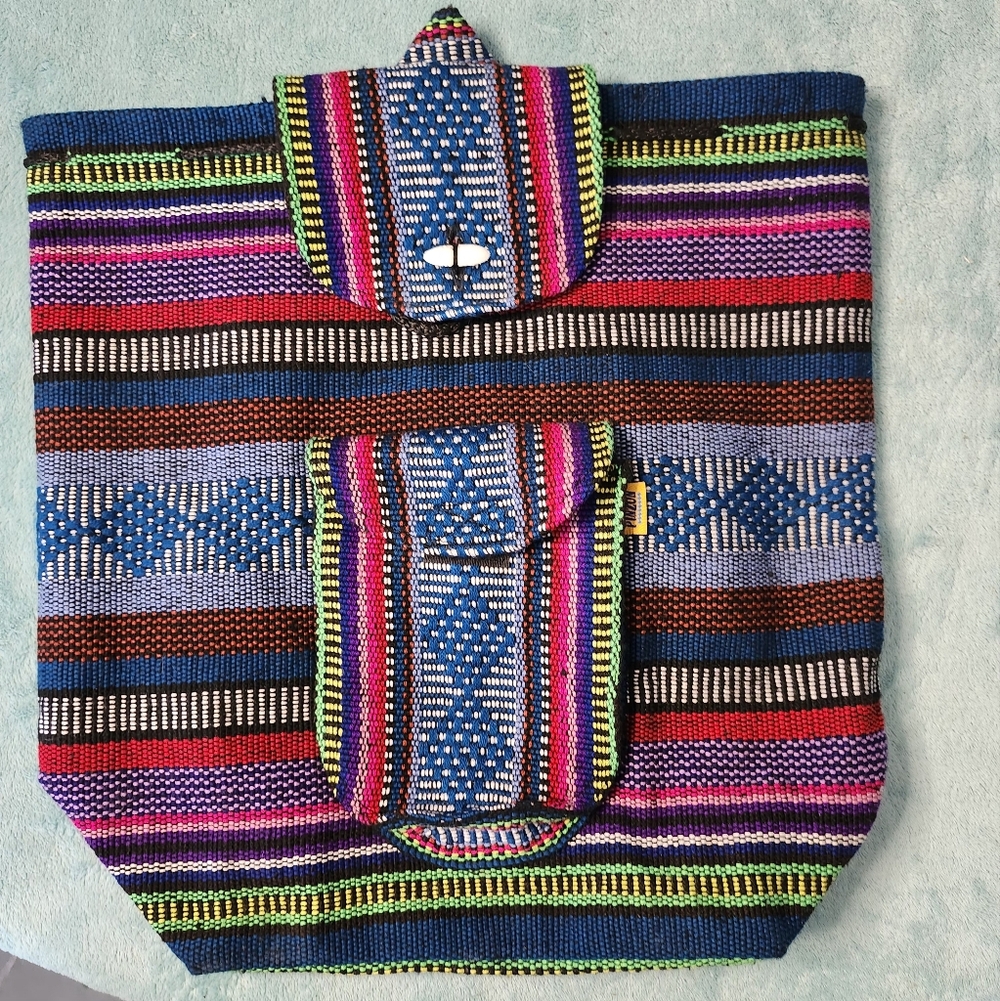 Pinzon Multicolor Striped Backpack